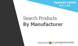 Search Products By Manufacturer In Admin