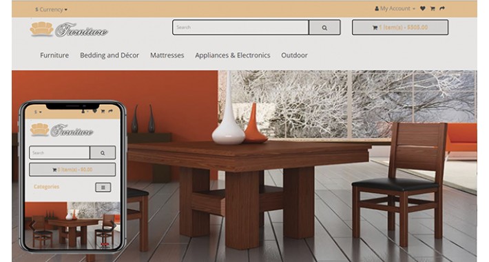 Furniture Opencart Theme - Burly Wood color Furniture Opencart Theme - Burly Wood color