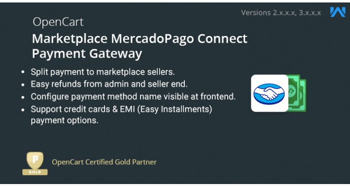 OpenCart Multi Vendor MercadoPago Connect Payment Gateway