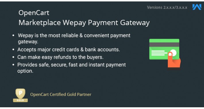 Opencart Multi Vendor Marketplace Wepay Payment Gateway