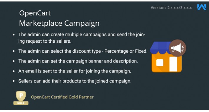 OpenCart - Opencart Multi Vendor Marketplace Campaign