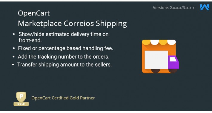Opencart Multi Vendor Marketplace Correios Shipping