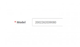 Automatic model number for new product / Nº Mod..