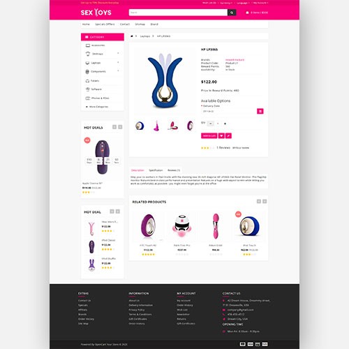 Opencart Sex Toys E Commerce Website Template Adult And Naked 