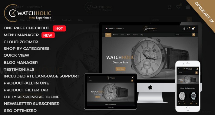 Watch Store - OpenCart 3 Multi-Purpose Theme