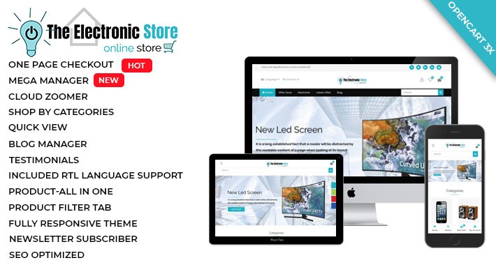 Electronic - OpenCart 3 Multi-Purpose Theme