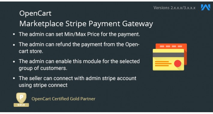Opencart Multi Seller Marketplace Stripe Payment Gateway