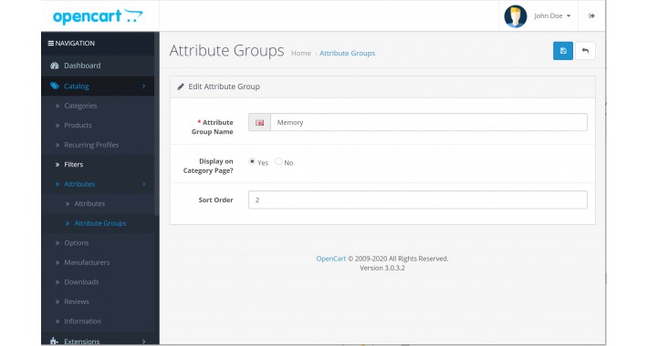 Attributes to Category View