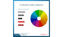 Colored order statuses