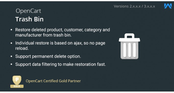 Opencart Trash Bin