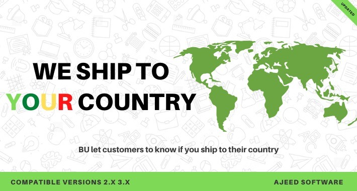 BU let your customers know if you ship to their country