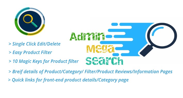 Admin Mega Search/Quick Search for Admin