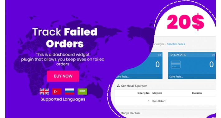 Failed Orders - Dashboard Plugin