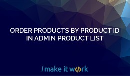 Order products by product ID in admin product list
