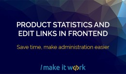 Product statistics and Edit links in FrontEnd