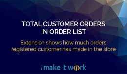 Total customer orders in order list