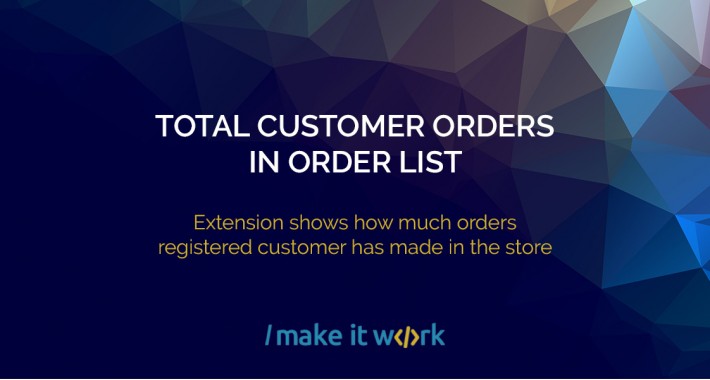 Total customer orders in order list