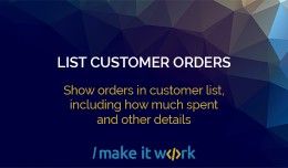 List customer orders