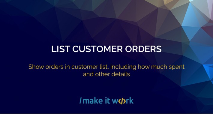 List customer orders