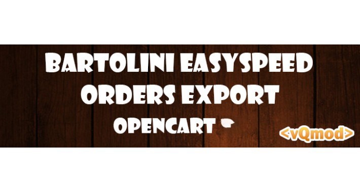 Bartolini Easyspeed Orders Export Opencart 1.5 and 2.3