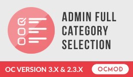 Admin Full Category Selection