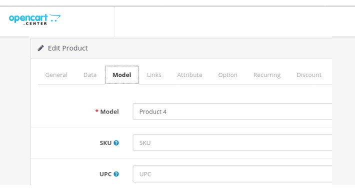 Administration - Product tab with separated model numbers