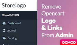 Remove Opencart Logo and Links from Admin OCMOD