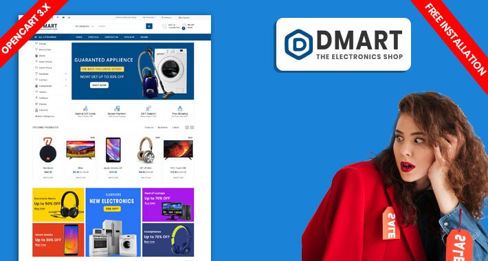 Dmart electronics Multipurpose Theme (Free Installation)