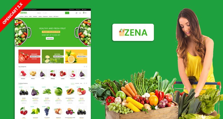 Zena Organic & Grocery Theme ( Free Installation )