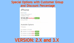 Special Options with Customer Group and Discount..