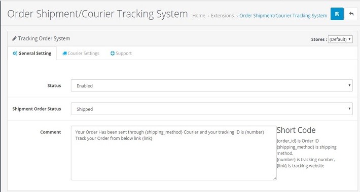 Order Shipment Courier Tracking System