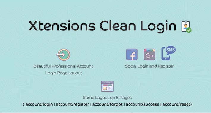 Xtensions Clean Login and Register Pages Module