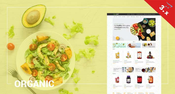 Organic - Healthy, Food, Vegetables - Responsive Template