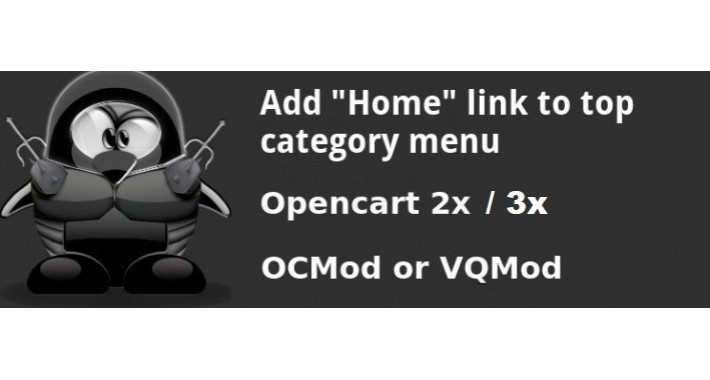 Add home link to top category menu