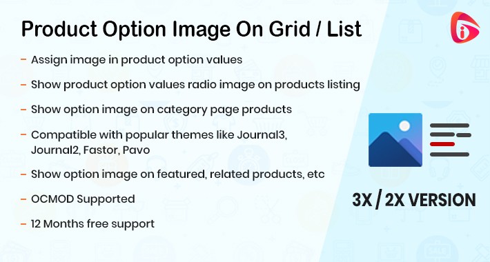 Product Option Image on Grid / List