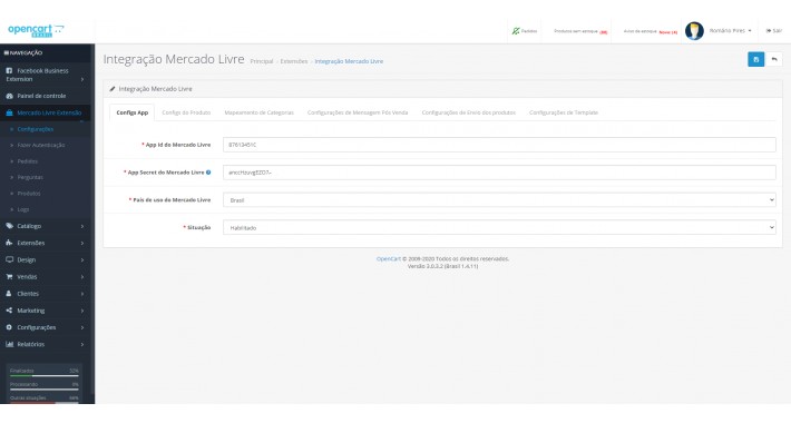 Integração Mercado Livre - MarketPlace