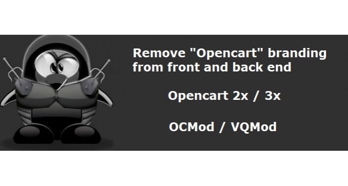 Remove "Opencart Branding" from front and back end