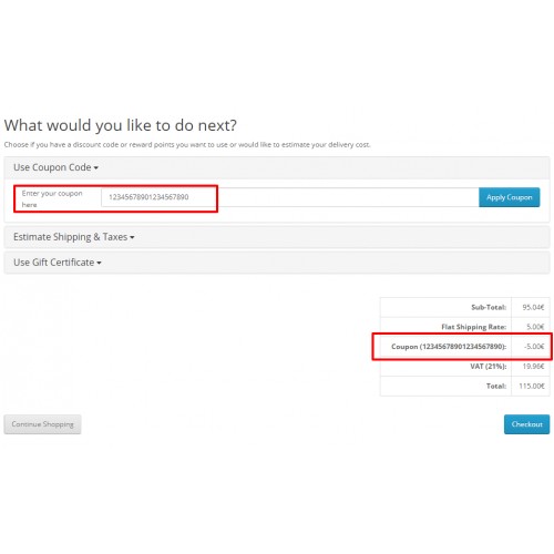 OpenCart Remove Character Limit in Coupon Code Length Extender