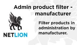 Admin products filter - manufacturer