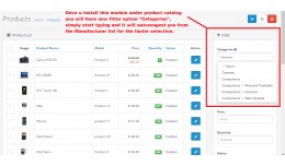 Admin Product Filter by Category