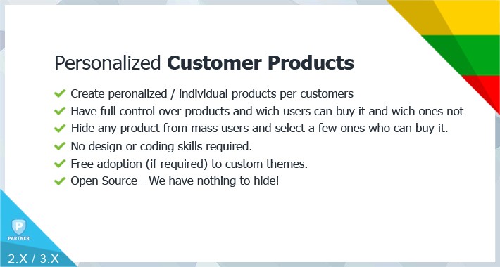Individual Disabled / Hidden / Visible Products per Customers