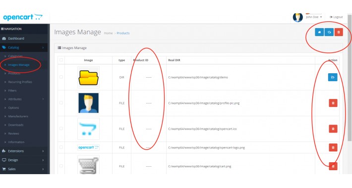Images Manage(delete Image of  Prodcut ID is  NULL)