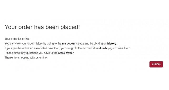 Order ID in Success Page