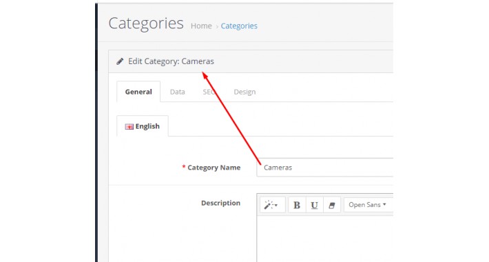 [OCN] Displaying the name of the edited element in the catalog