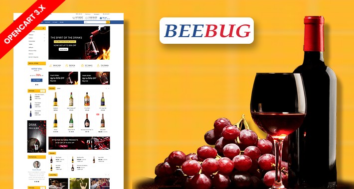 Beebug – Liquor & Wine OpenCart 3 & 4 Ecommerce Theme