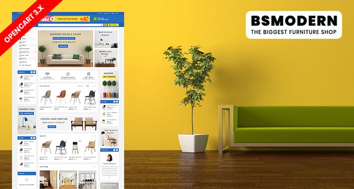 BS Modern Home & Furniture Ecommrce Website Template
