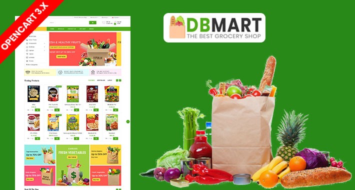 DB Mart – Supermarket Food & Grocery OpenCart Theme