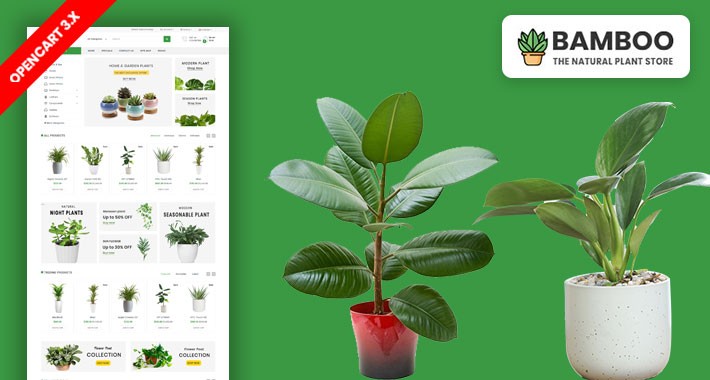 Bamboo Nursery Garden Plant OpenCart 3 & Opencart 4 Theme