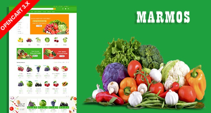 Marmos Organic & Grocery Ecommrce Website Template