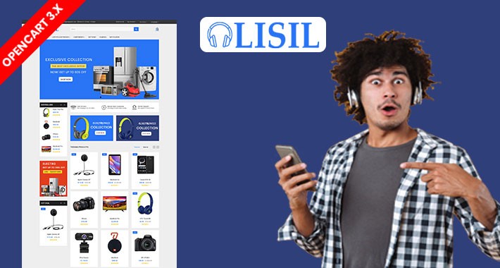 Lisil Electronics Ecommrce Opencart Website Template